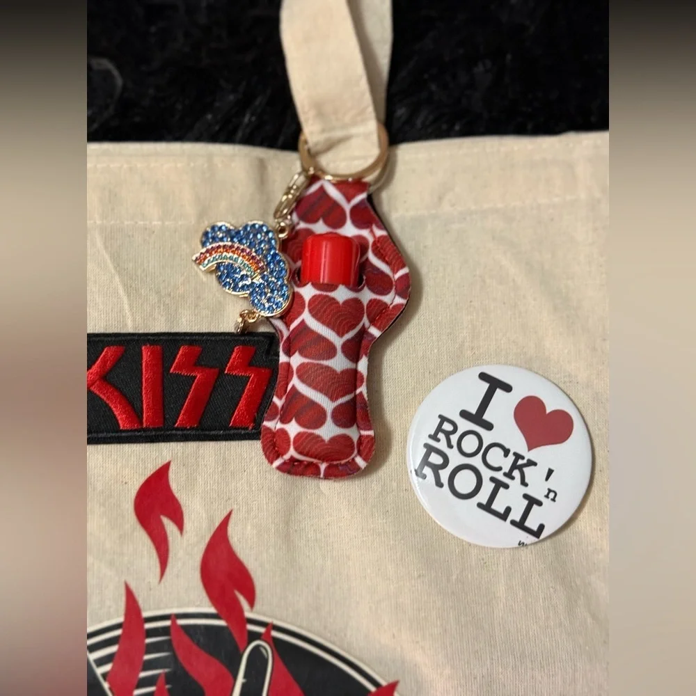 Rock and roll handmade tote‎